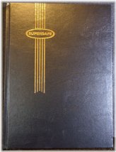 Stamp Album - 8 White Double Sided Pages - Black - New