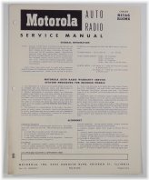 Motorola Auto Radio Service Manual - Chassis R17A6 & R16M6 Schematics (1950s)