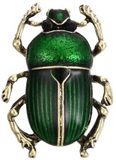 Emerald Scarab Pin