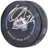 Nathan MacKinnon Autographed Avalanche Game Puck