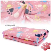 Paw Print Fleece Blanket for Pets