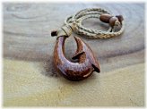 Koa Fish Hook Necklace