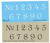 Parisian Number Stencil Set