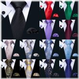 Silk Tie Set - 200 Color Options for Men's Formal Attire