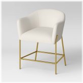 Cozy Boucle Barrel Stool