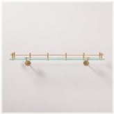 Glassy Brass Wall Shelf