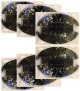 Jumbo Interlocking Hair Comb Set - Black