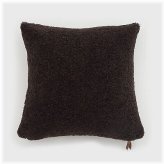 CozyCush Dark Brown Faux Shearling Square Pillow