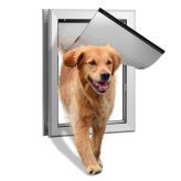 Canine Gateway: Magnetic Locking Dual-Entry Flap for Large Dogs