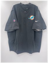 Miami Dolphins Nike Grey Windbreaker - Team Issued Size 3XL