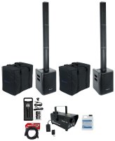 Ultimate Sound and Lighting Bundle with Portable Speakers, Microphone, and Fogger