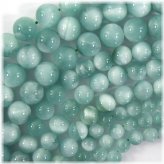 Green Moonstone Round Beads - Natural and Eye-Catching