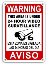 Watchful Eye Bilingual Security Sign