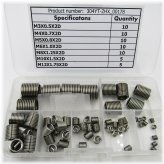 Stainless Steel Thread Repair Insert Kit - 60 Piece Set for Multiple Sizes