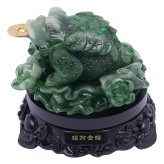 Jade Fortune Toad Statue