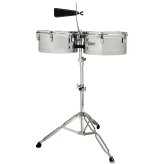 Global Rhythm Timbale Duo with Sleek Chrome Accents