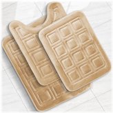 Plush Waffle Memory Foam Bathroom Rug Set