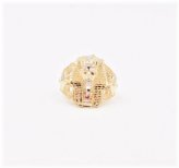 Golden Pharaoh Diamond Cut Ring