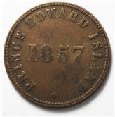Prince Edward Island Free Trade Half Penny Token - 1857