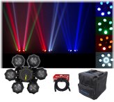 Rotary Dance Floor Light Set with Carry Bag and Cable