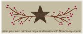 Rustic Starry Branch Stencils