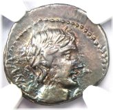 C. Vib. Cf Pansa AR Denarius Coin 90 BC - Certified NGC Choice VF