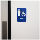 Accessible Men's Restroom Sign with Braille - Free Shipping within the US