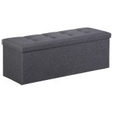 Wood-Divided Folding Storage Ottoman