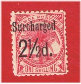 Samoa Colonial Stamp with Surcharge