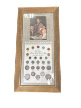 Freedom of Speech 20th Century Kennedy Mint 26 Coin Collection Framed