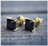 Black Onyx Stud Earrings