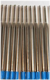 Blue Metal Ballpoint Pen Refill Set