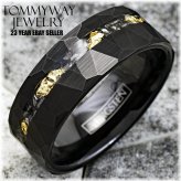 Cosmic Gold Faceted Men's Ring