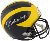 Michigan Wolverines Autographed Riddell Replica Helmet by Jim Harbaugh