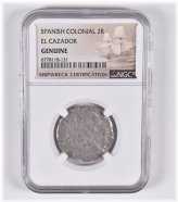 El Cazador Shipwreck 2 Reales Silver Coin