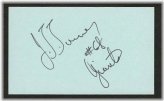 J.T. Turner NY Giants Autographed Index Card