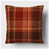 Cozy Maroon Plaid Pillow