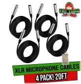 FAT TOAD 20ft XLR Microphone Cable Pack