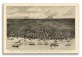 Detroit Panoramic Map - 1889 Vintage Print