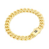 Elegant Gold Link Bracelet with Box Clasp