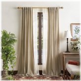 Naples Chenille Off White Window Curtain Panels