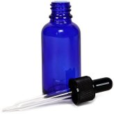 Blue Glass Dropper Bottles for Essential Oils