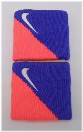 Dri-Fit Single Wide Wristbands in Hot Lava/Persian Violet/White