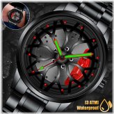 AquaGlow Timepiece: Stainless Steel Quartz Watch for Business and Leisure