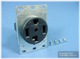 Cooper 14-30 30A 125/250V Receptacle Outlet for Dryer, Oven, Range, and Stove (Packaged)