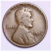 1924-D Lincoln Wheat Cent Penny