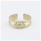 Golden Bezel Toe Ring