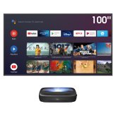 TriChroma Laser UST Projector with 100" ALR Screen