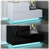 Twilight Glow Bedside Cabinet - 2 Drawers with RGB LED Light