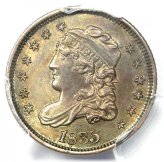 1835 Certified PCGS Uncirculated Capped Bust Half Dime